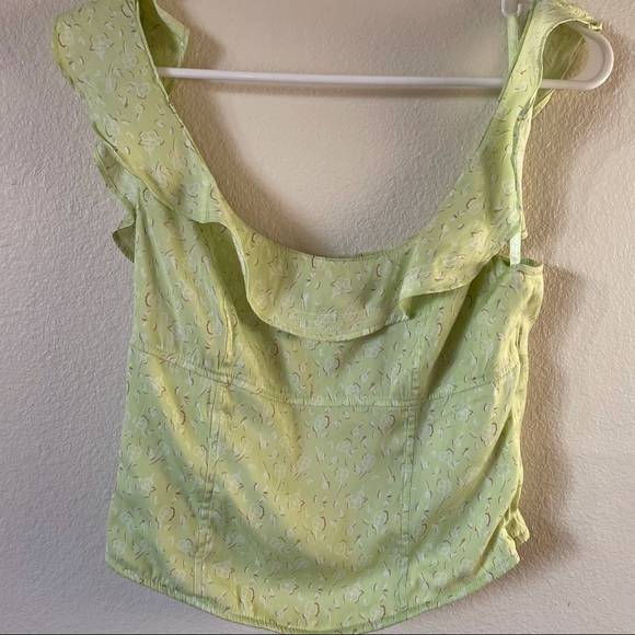 Free People Tops - Satin Lime green Free people Top